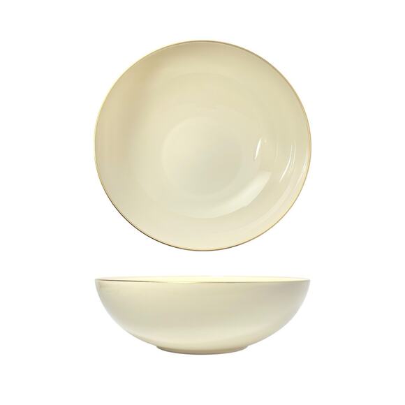 Lenox “Olympia” Bone China Round Serving Bowl 9” Gold Rim - Picture 1 of 5